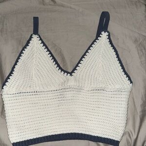 Crochet-Style V-Neck Bralette - never worn no tags